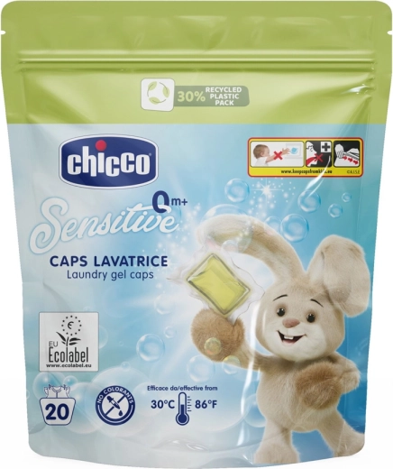 Pralne kapsule CHICCO Baby Sensitive, 20 kos