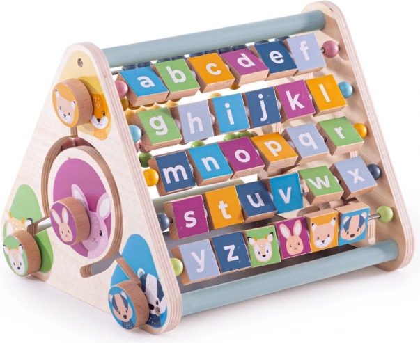 Bigjigs Toys leseni aktivni trikotnik z živalmi