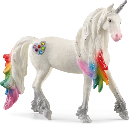 Schleich bayala mavrični žrebec samorog s srčki