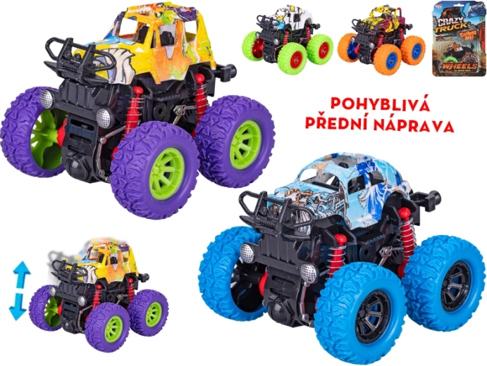 Monster truck Crazy Truck na vztrajnik 9 cm