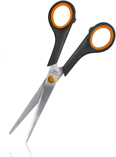 Nerjaveče škarje 17 cm oranžno-črne