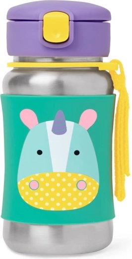 Skip Hop Zoo Stainless Steel Straw Bottle Unicorn