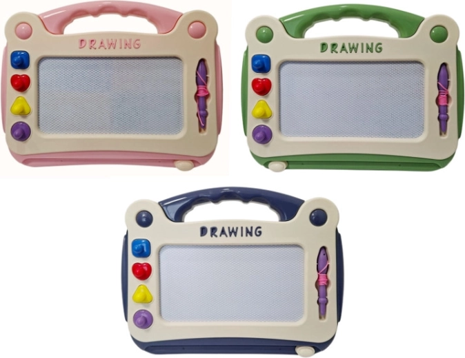 Magnetna risalna tablica s štampiljkami in peresom