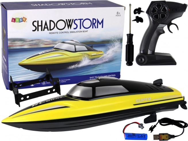 Motorni čoln R/C 2.4G rumen