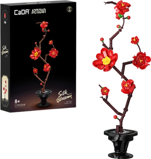Gradbeni komplet CaDA Silk Blossom – cvetlična dekoracija iz kock