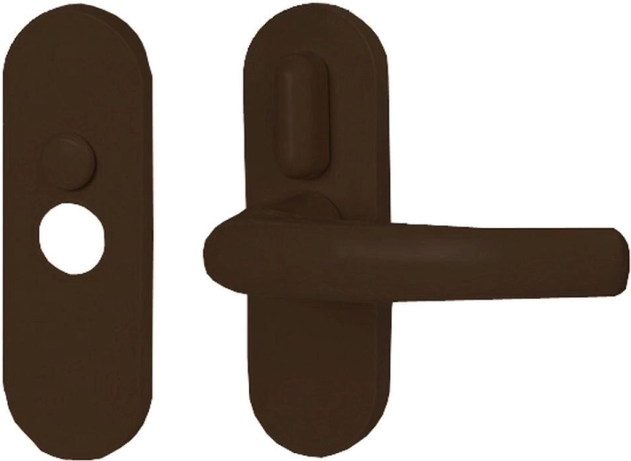 Notranji kljuk Klasik z ročico – rjava, plastika