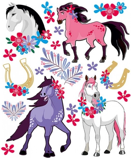 nalepke za likanje konji – velik list 20 × 30 cm