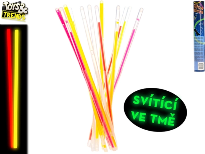 Svetleče paličice 20 cm – pakiranje 50 kosov s konektorji