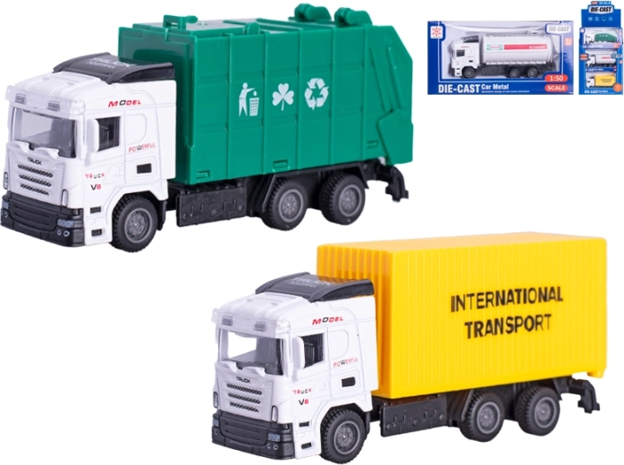 Kovinsko tehnično vozilo 1:50 z vzvratnim mehanizmom 13 cm