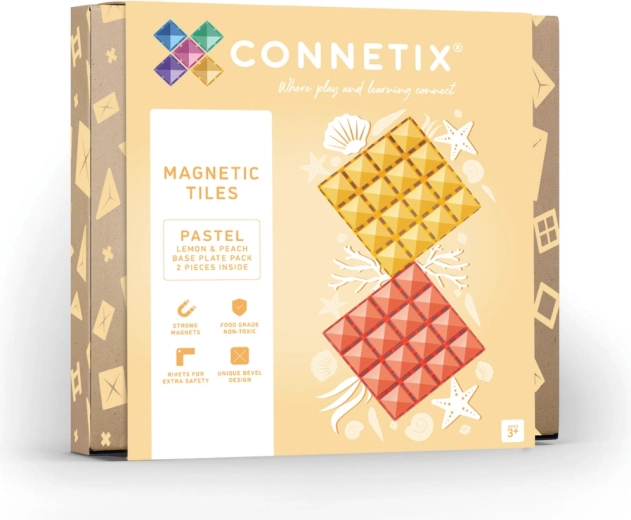 Pastelni magnetni podlogi Lemon in Peach, 2 kosa