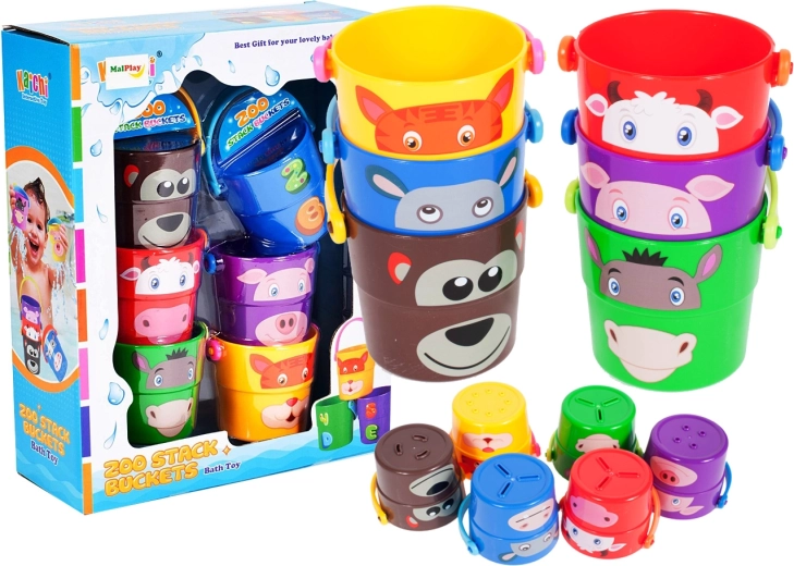 Komplet kozarčkov in vedričkov za kopel, 6 kosov