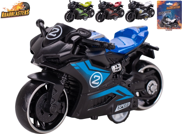 Roadblasters kovinski motorček z vzvratnim mehanizmom 9 cm