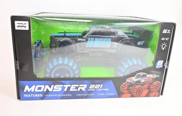 Radijsko voden terenski avto Monster truck z osvetlitvijo