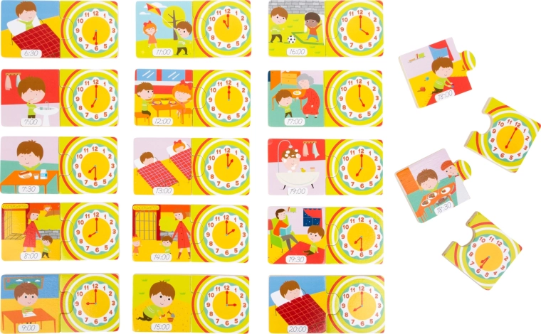 Small Foot Lesene sestavljanke Ure