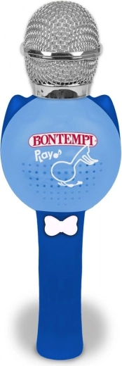 Brezžični karaoke mikrofon moder