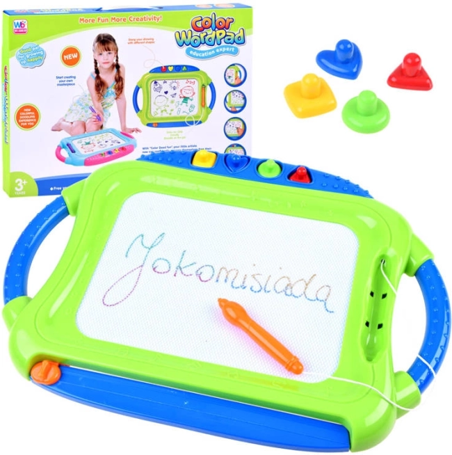 Barvna magnetna risalna tabla z žigi – Znikopis