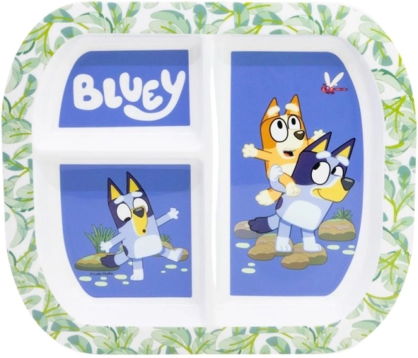 Divided plastic plate Bluey - 1 piece