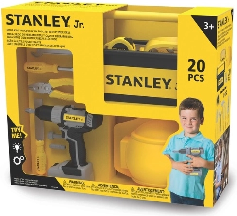 Stanley Jr. otroški komplet orodja z baterijskim vrtalnikom (20 delov)