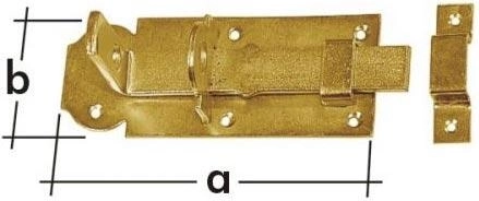 Ravna zaklepna zapah 140 × 55 × 5 mm, rumeno pocinkan