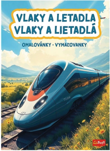 Pobarvanke vlaki in letala 20 × 27,5 cm