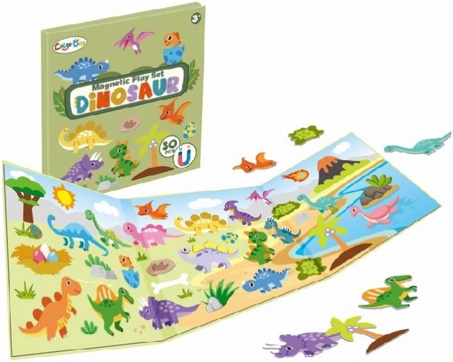 Magnetic dinosaur puzzle (30 pieces)