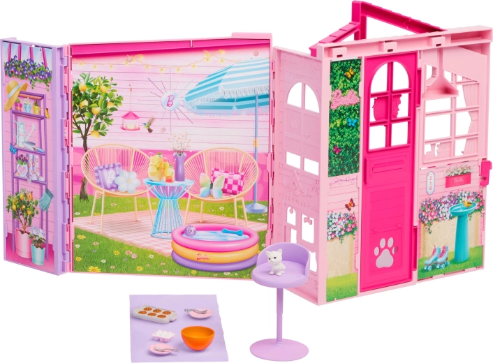 Mattel Barbie Dreamland zložljiva vikend hiška za punčke z dodatki