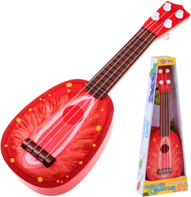 Otroški ukulele – plastična kitara 37 cm – Rdeča