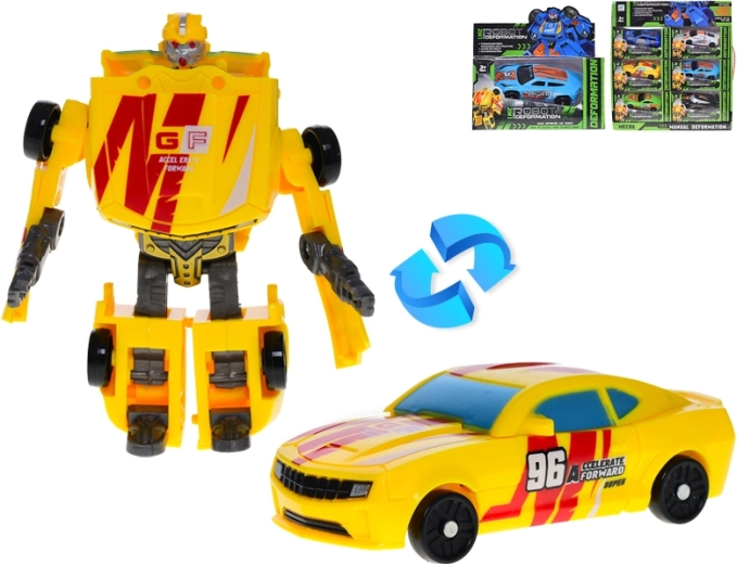 Dirkalni avto robot 11 cm – preoblikovalna igrača za otroke