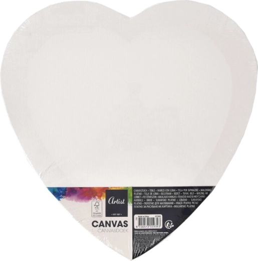 Slikarsko platno v obliki srca 29 × 29 cm