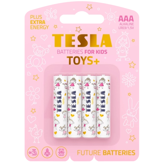 Alkalne baterije AAA TESLA Toys+ Girl, 4 kos