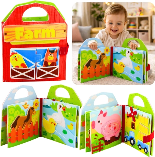 Senzorična filc knjiga – kmetija in domače živali 3D