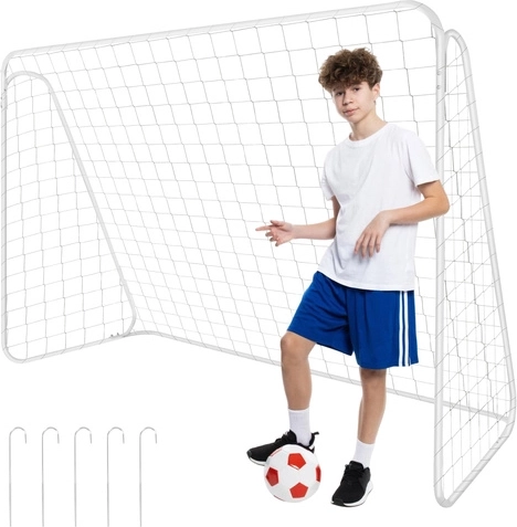 Nogometni gol Trizand 213 × 150 × 90 cm s kovinsko konstrukcijo in mrežo