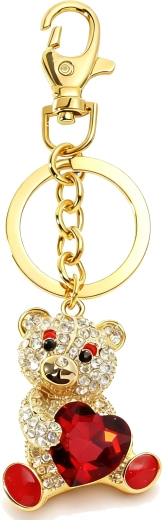 Zlatni obesek za ključe medvedek