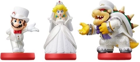 Amiibo figurice Super Mario – poročni set Mario, Peach in Bowser (3 kosi)