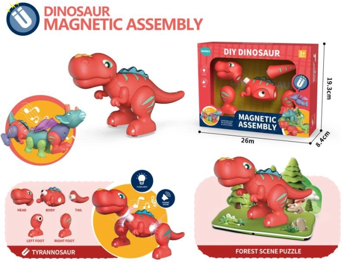 Interaktivni dinozaver Tyrannosaurus Rex z lučjo in zvokom