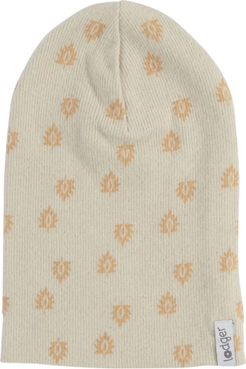Lodger bombažna rebrasta kapa Beanie Print Rib Birch (1–2 leti)