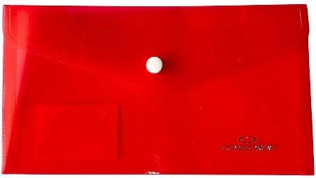 Mape za spise z gumbom DL prosojne rdeče CONCORDE