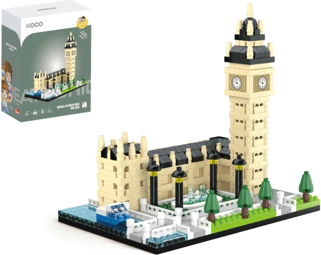 KOCO Big Ben mini building set, 523 pieces and 2 figures
