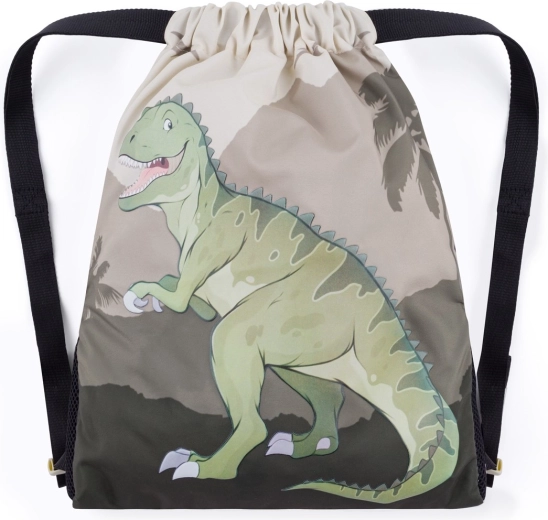Bagmaster šolska vrečka za copate in telovadbo lumi dinozaver