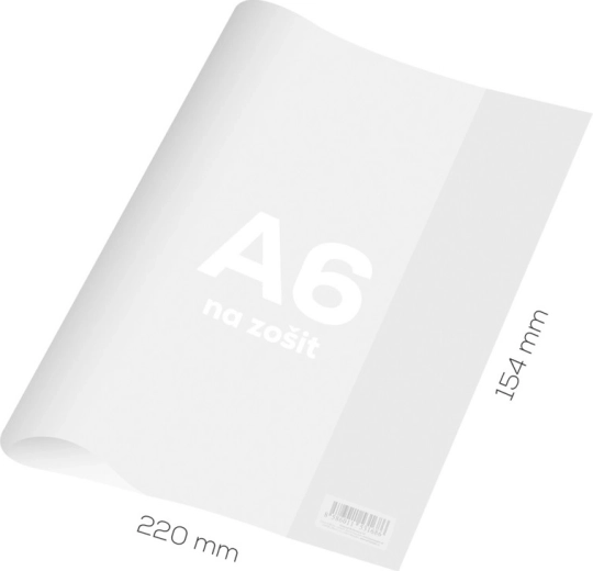 Prozoren močan ovitek za zvezek A6