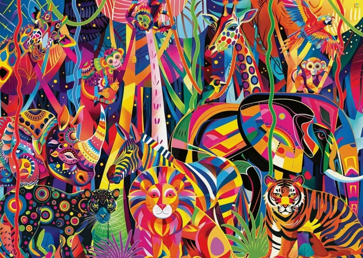 Ravensburger sestavljanka Pisani džungla XXL 500 kosov