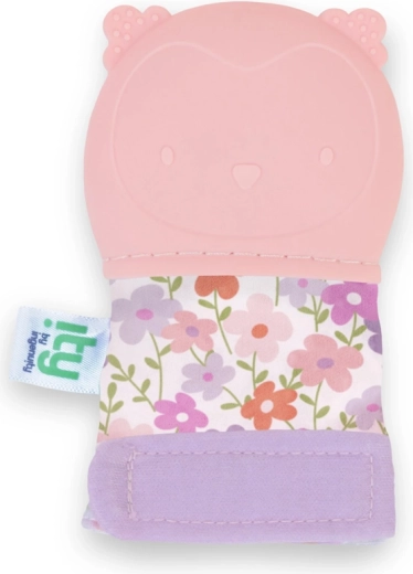 Ingenuity grizalo z rokavico sovička Nally roza brez BPA 3m+