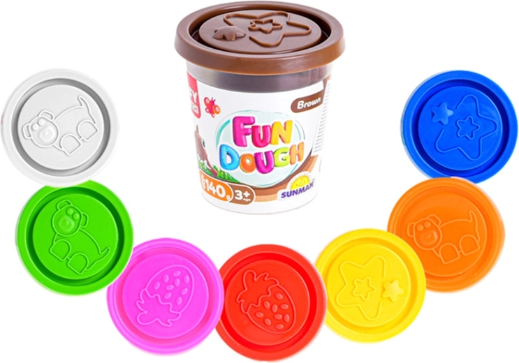 Modelirna masa v lončku 140 g – komplet 8 barv