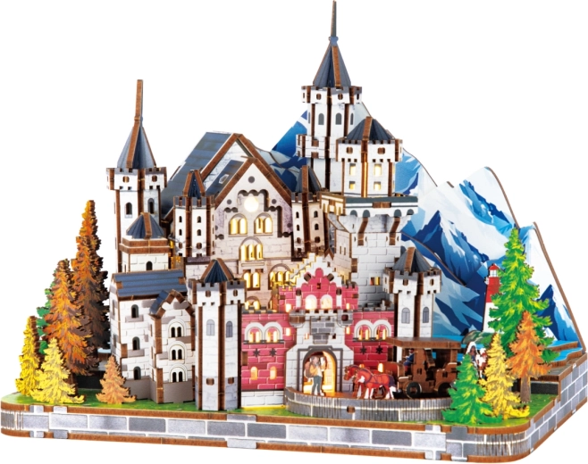2Kids Toys 3D lesena sestavljanka miniaturni prizor – grad Neuschwanstein