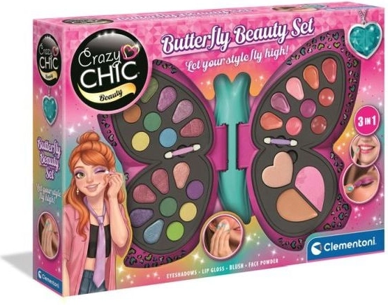 Crazy Chic Children's Cosmetic Set in a Butterfly Case