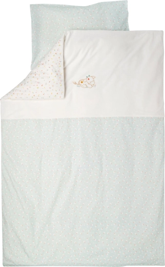 Nattou posteljnina za otroško posteljico, 2-delni komplet 100 × 140 cm in 40 × 60 cm Mila, Zoe & Lana