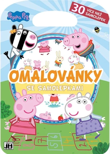 Pobarvanka z nalepkami Pujsa Pepa