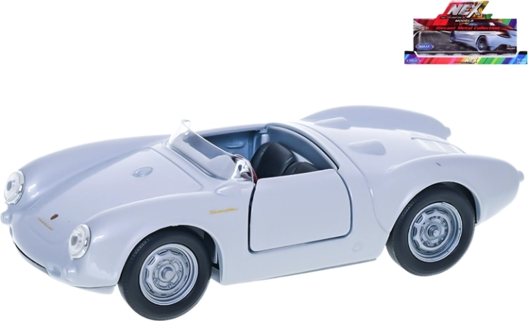 Welly Porsche 550 Spyder kovinski model avtomobila 11,5 cm s potegom nazaj (pull-back) (12 kos v razstavni škatli)