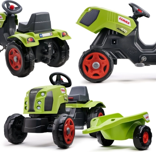 Falk poganjalni traktor CLAAS Arion 470 s prikolico in odpirajočim pokrovom motorja (2–6 let)