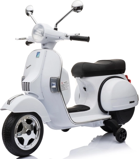 Otroški električni skuter Vespa PX150 bel
